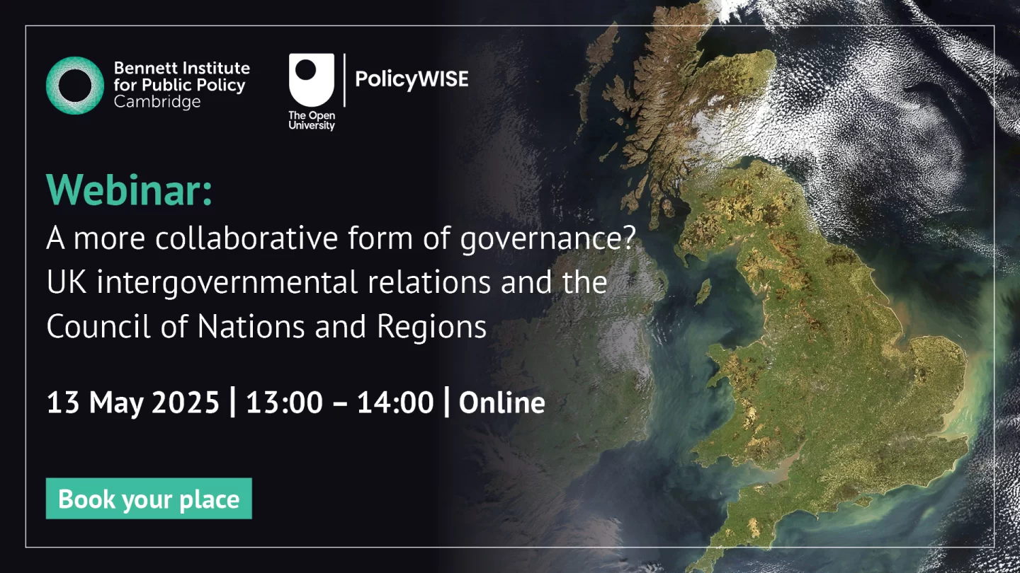 Webinar: A more collaborative form of governance? UK intergovernmental relations and the Council of Nations and Regions